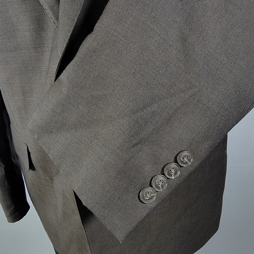JOS A BANK Chester Men's Sport Coat Blazer Two Button Brown Herringbone Wool 43R